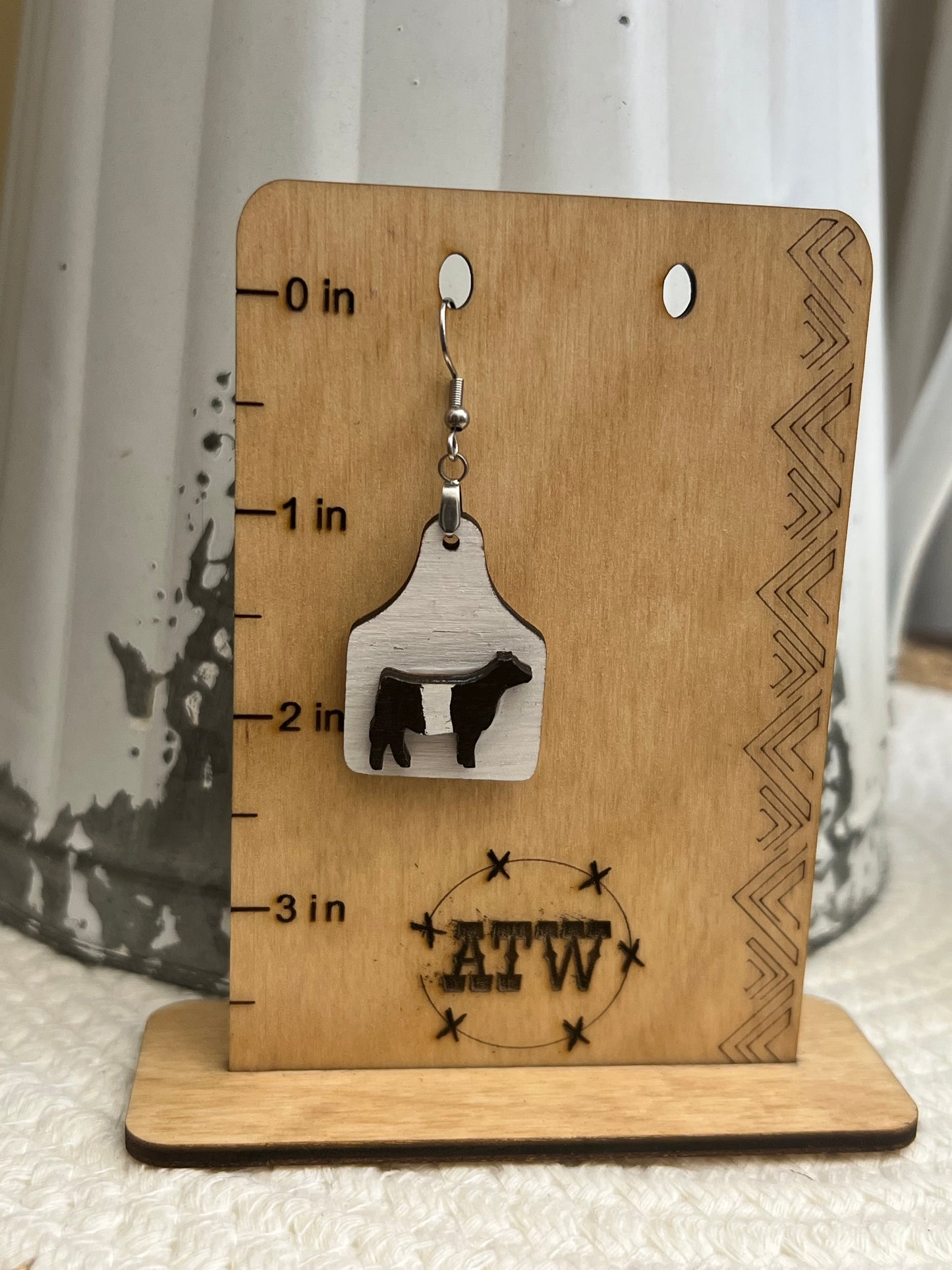 Galloway Cow Dangle Earrings