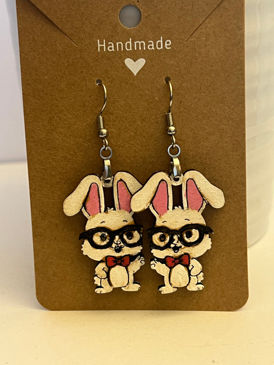 Professor Bunny Dangle Earrings