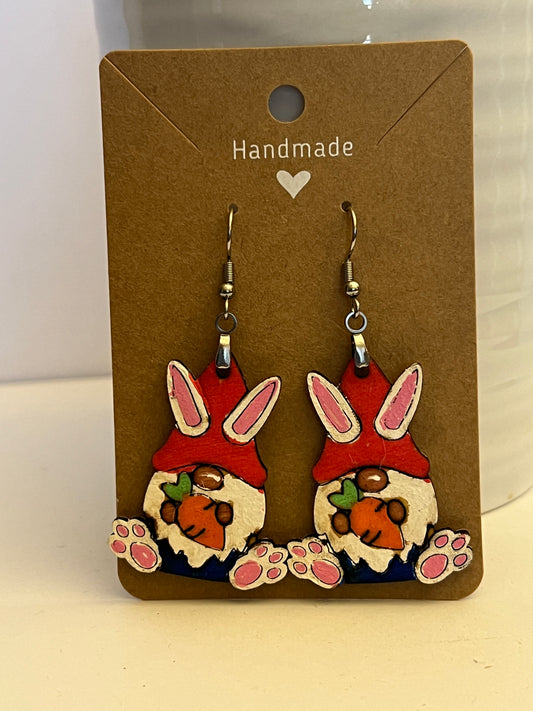 Bunny Gnome Dangle Earrings