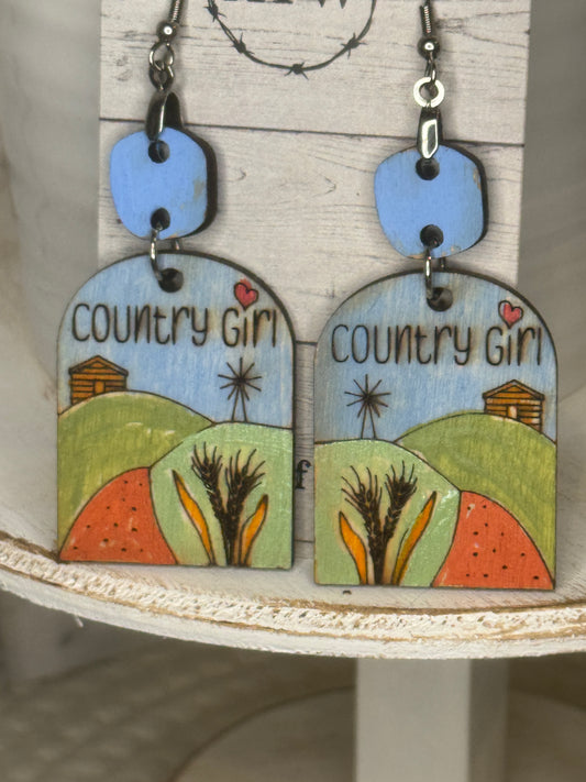 Country Girl 2 pc Dangle Earring