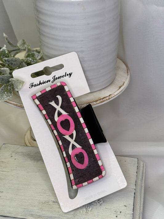 X and O Festive Valentine Hair Clip